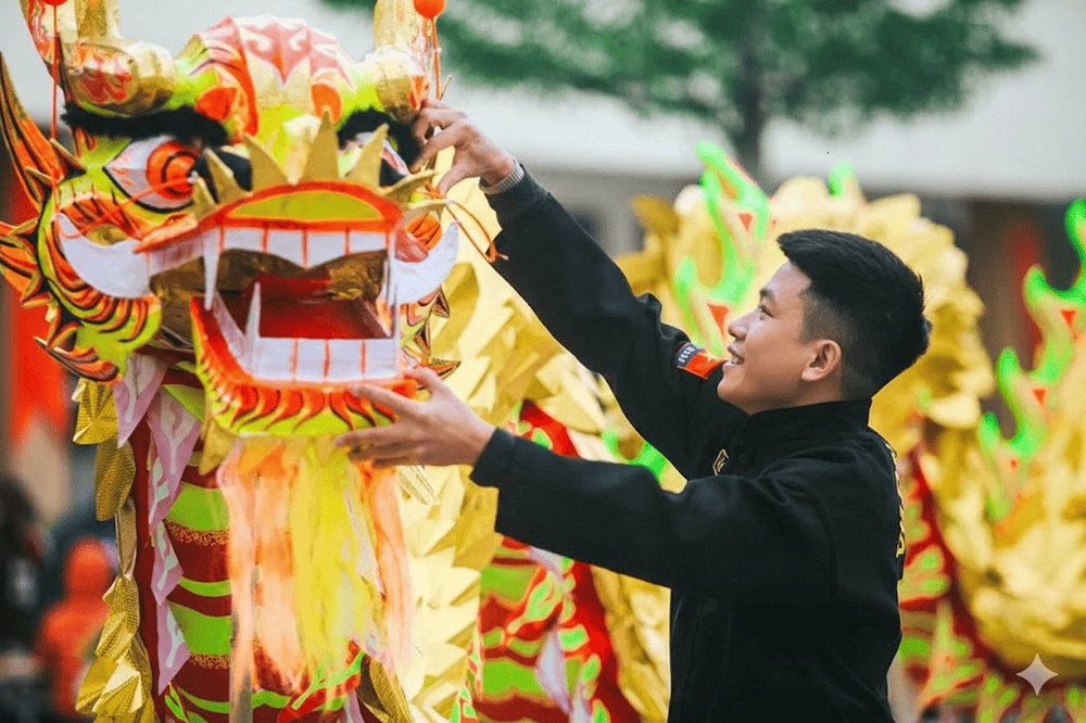 The Vietnamese dragon dance originated from ancient agricultural rituals and was influenced by Chinese culture
